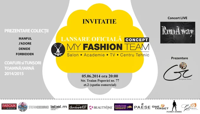 My Fashion Team — launch invitation